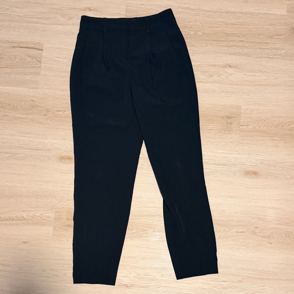 Express Black High-Waist Tailored Ankle Pants